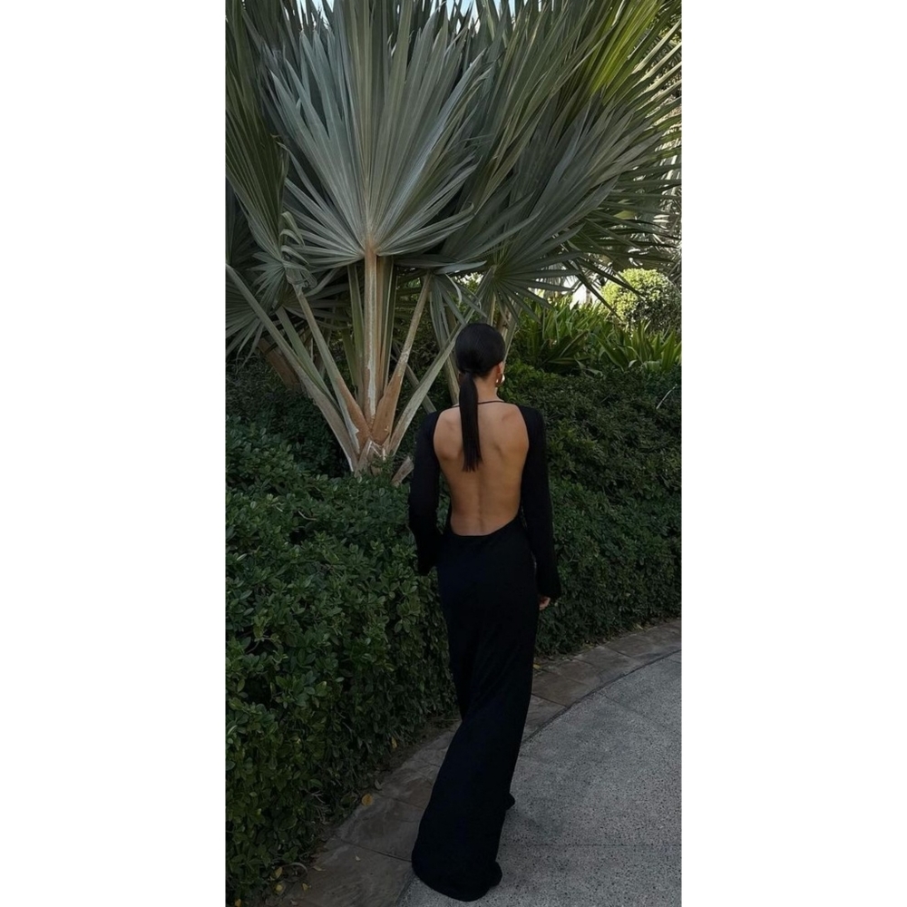 Zara Open Back Dress Maxi Gown - Picture 10 of 12